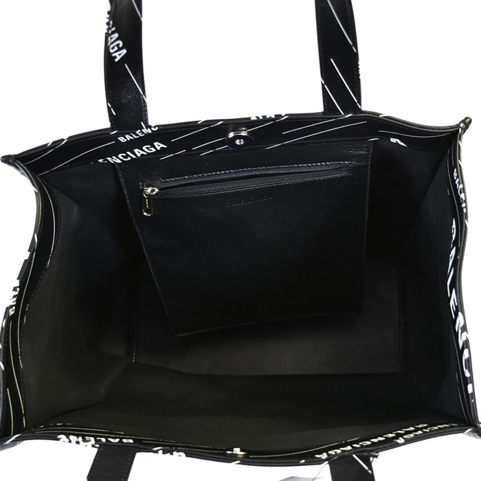 Balenciaga Leather Tote Bag BALENCIAGA 552870 0XTON 1070 Black White Men's Women's 