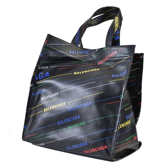 Balenciaga Leather Tote Bag BALENCIAGA 552870 0XTON 1080 Black Multi Men's Women's 