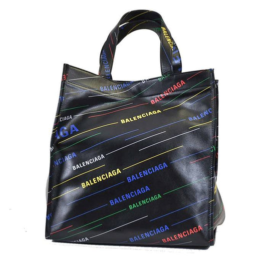 Balenciaga Leather Tote Bag BALENCIAGA 552870 0XTON 1080 Black Multi Men's Women's 