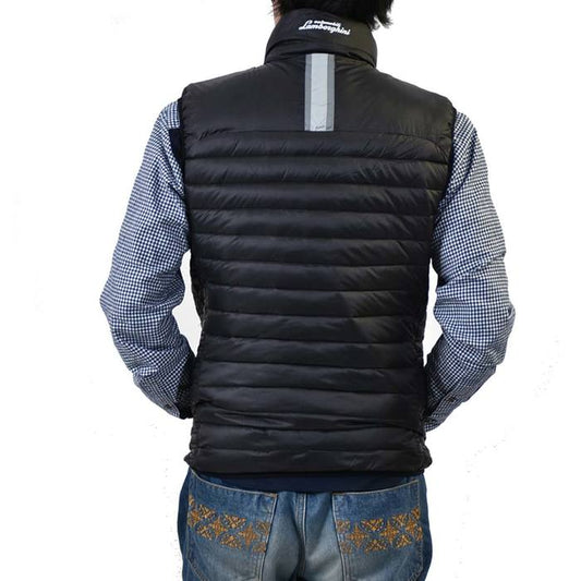 Lamborghini Light Down Vest LAMBORGHINI E5XUB9P2 899 Black Men's 