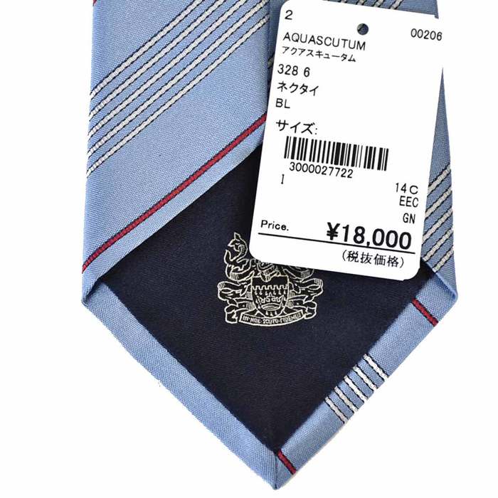 Aquascutum Necktie 8.0X146 AQUASCUTUM 328 6 Blue Men's [SALE] 