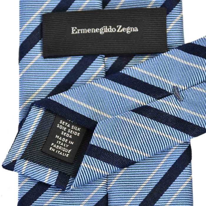 Ermenegildo Zegna Tie 8.0cm ERMENEGILDO ZEGNA Z7D05 1L8 D Blue [SALE] 