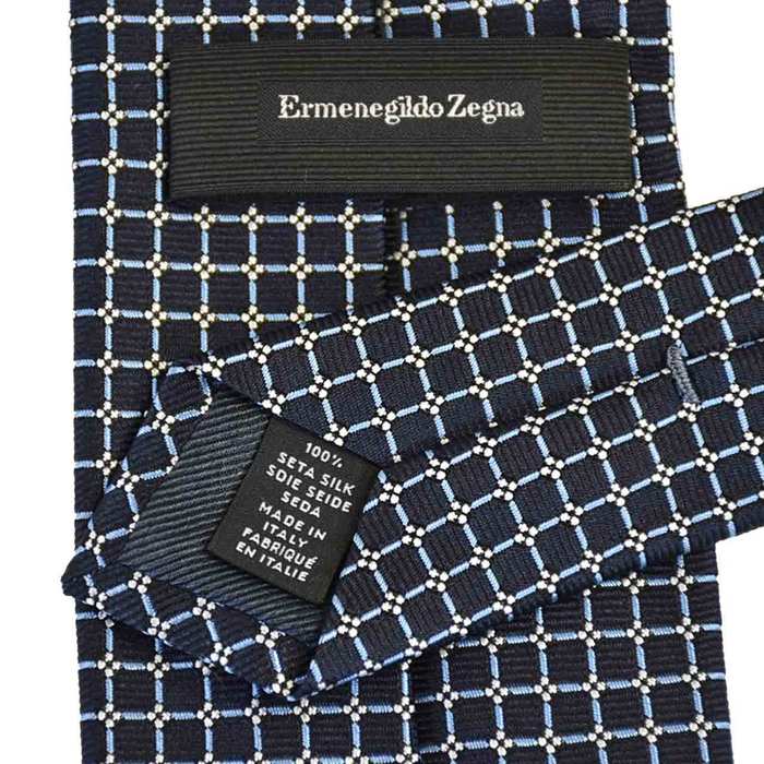 Ermenegildo Zegna Tie 8.0cm ERMENEGILDO ZEGNA Z7D03 1L8 F Navy [SALE] 