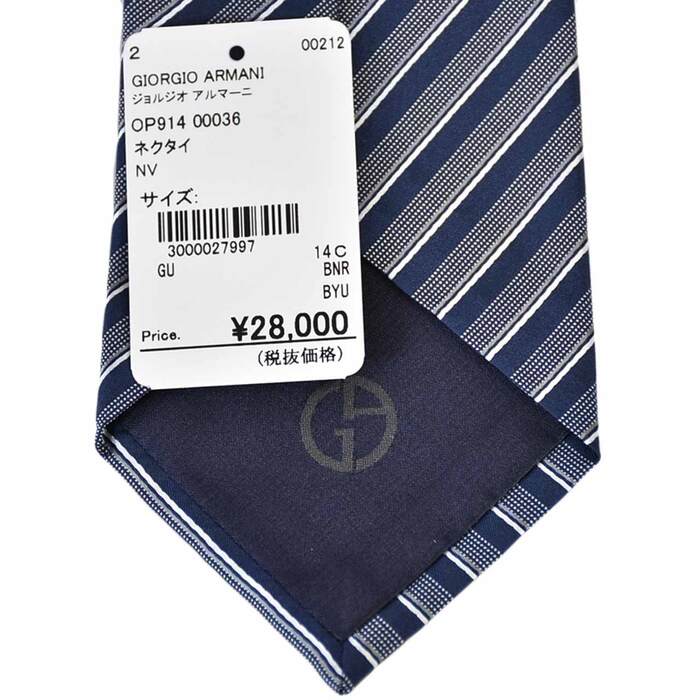 Giorgio Armani Necktie 8.0cm GIORGIO ARMANI OP914 00036 Navy 