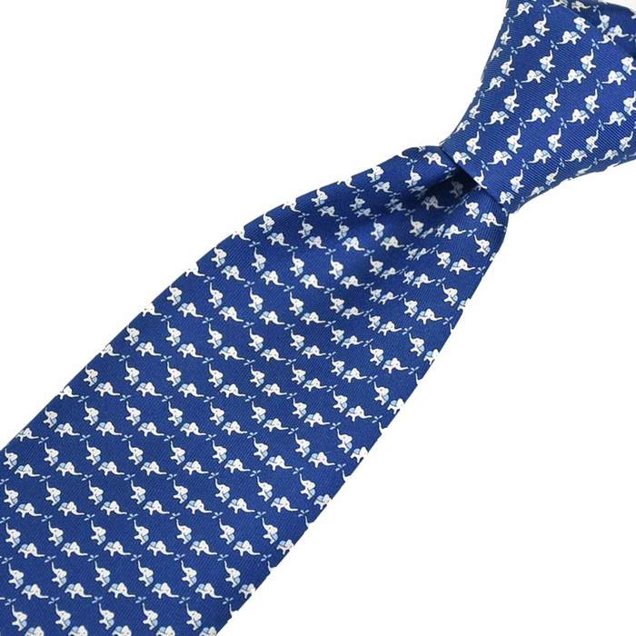 Ferragamo Tie 8cm FERRAGAMO 4024 012 Navy Men's Business Formal [SALE] 