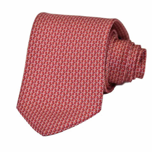 Ferragamo Tie 8cm FERRAGAMO 7720 008 Red Men's Business Formal [SALE] 