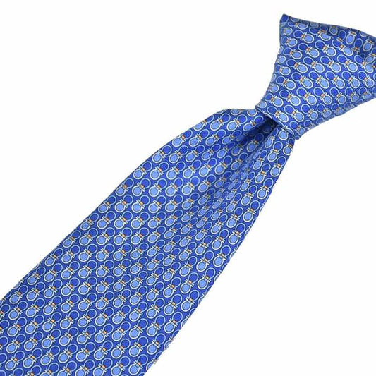 Ferragamo Tie 8cm FERRAGAMO 8762 002 Blue Men's Business Formal [SALE] 