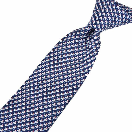 Ferragamo Tie 8cm FERRAGAMO 8770 001 Navy Men's Business Formal [SALE] 