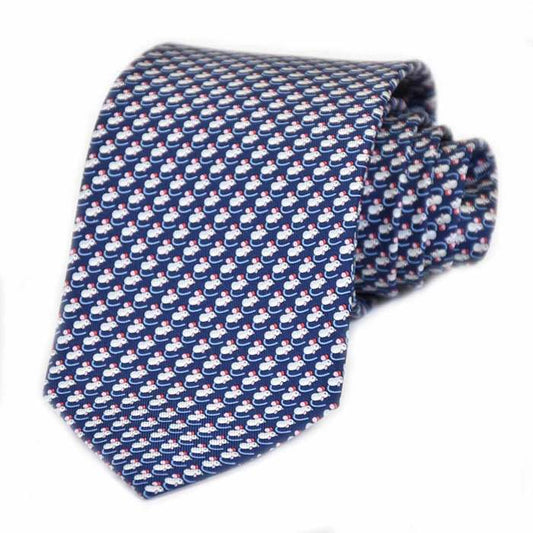 Ferragamo Tie 8cm FERRAGAMO 8770 001 Navy Men's Business Formal [SALE] 