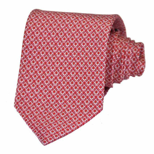 Ferragamo Tie 8cm FERRAGAMO 8771 004 Red Men's Business Formal [SALE] 