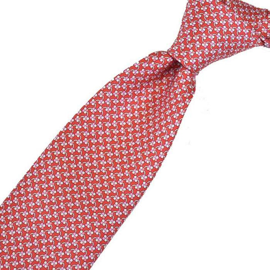 Ferragamo Tie 8CM FERRAGAMO 8795 007 Red Men's Business Formal [SALE] 