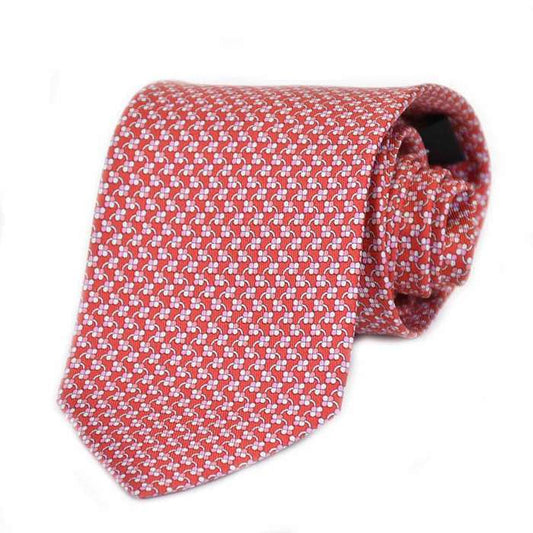 Ferragamo Tie 8CM FERRAGAMO 8795 007 Red Men's Business Formal [SALE] 