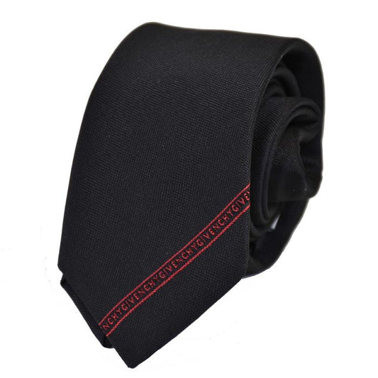 Givenchy tie GIVENCHY J2858 2 black narrow tie 6.5 x 148 