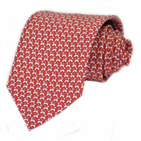 Ferragamo Necktie 8cm FERRAGAMO 4000 015 Red Men's Business Formal [SALE] 