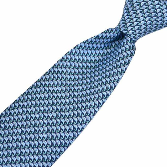 Ferragamo Tie 8cm FERRAGAMO 8763 001 Navy Men's Business Formal [SALE] 