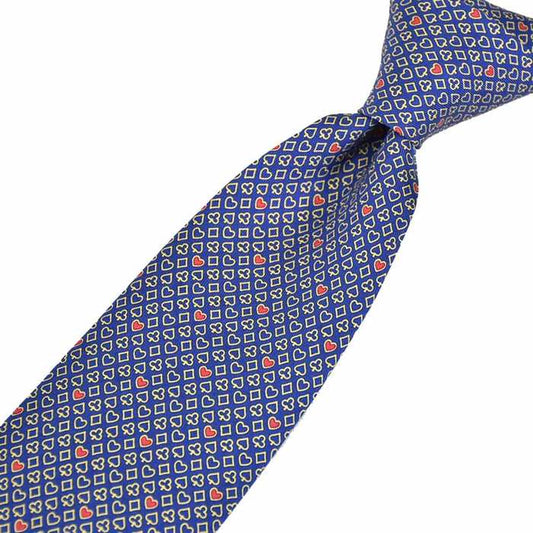 Ferragamo Tie 8cm FERRAGAMO 8782 003 Navy Men's Business Formal [SALE] 