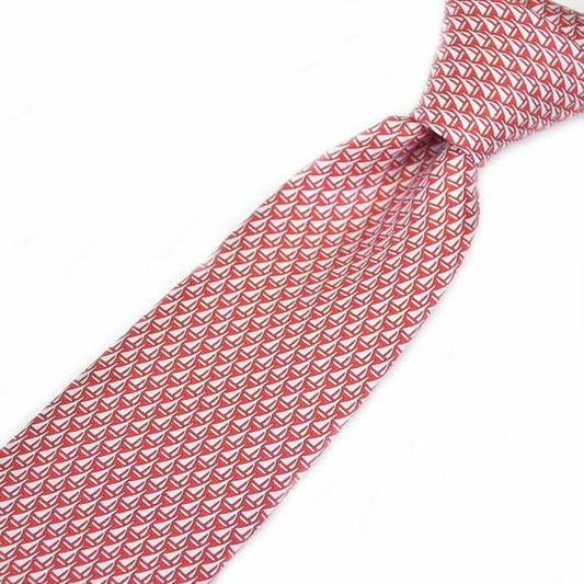 Ferragamo Tie 8cm FERRAGAMO 8757 006 Red Men's Business Formal [SALE] 