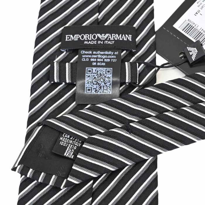 エンポリオアルマーニ ネクタイ EMPORIO ARMANI OA629 00020 ブラック 2020年秋冬