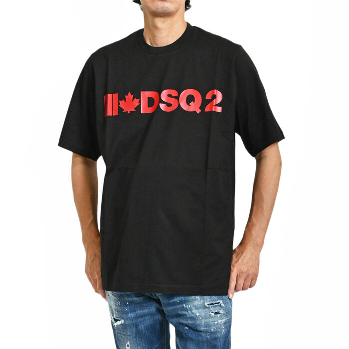 Dsquared Short Sleeve T-Shirt DSQUARED2 S74GD0568 S22427 900 Black Men's [SALE] 