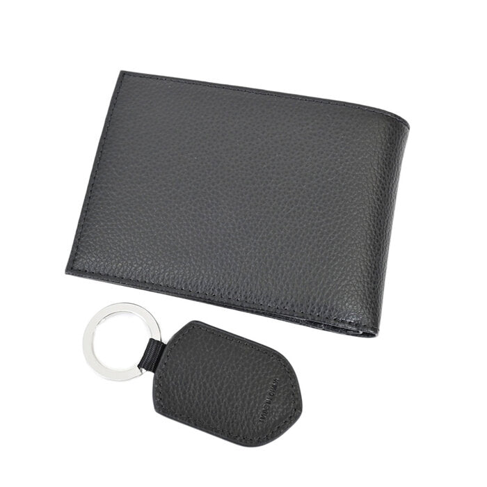 Emporio Armani Folding Wallet with Key Ring Set EMPORIO ARMANI Y4R222 YEW1E81072 Black 