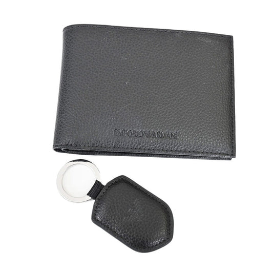 Emporio Armani Folding Wallet with Key Ring Set EMPORIO ARMANI Y4R222 YEW1E81072 Black 