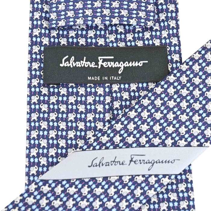 Ferragamo Necktie FERRAGAMO 350252-001 Blue Fall/Winter 2020 [SALE] 