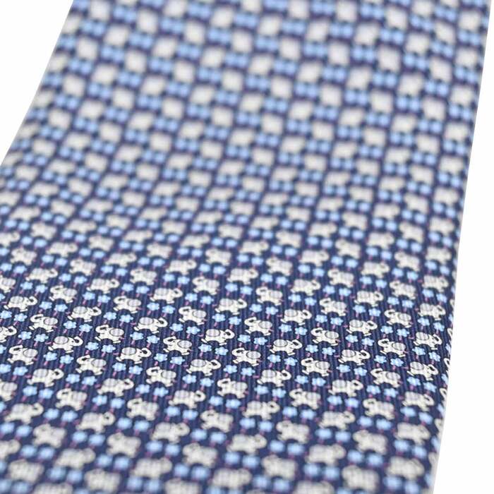 Ferragamo Necktie FERRAGAMO 350252-001 Blue Fall/Winter 2020 [SALE] 