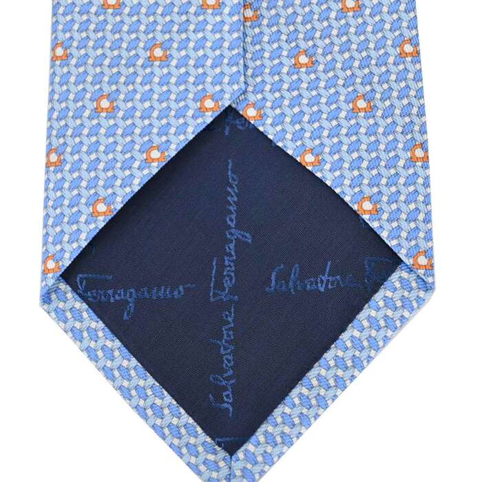 Ferragamo tie FERRAGAMO 350263-005 Blue Fall/Winter 2020 [SALE] 