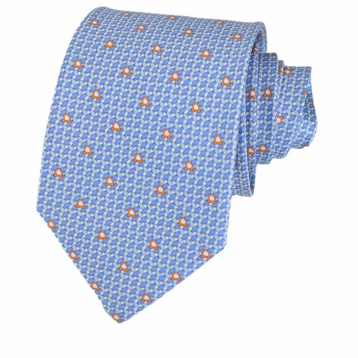 Ferragamo tie FERRAGAMO 350263-005 Blue Fall/Winter 2020 [SALE] 