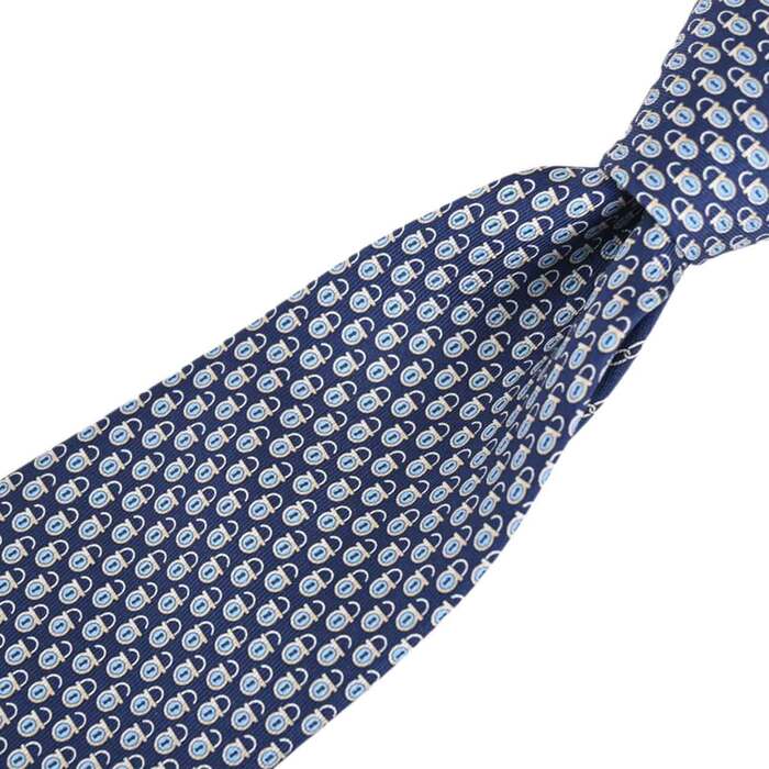 Ferragamo tie FERRAGAMO 350358-001 Navy Fall/Winter 2020 [SALE] 