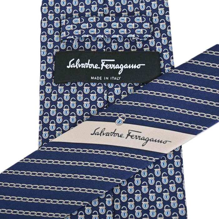 Ferragamo tie FERRAGAMO 350358-001 Navy Fall/Winter 2020 [SALE] 