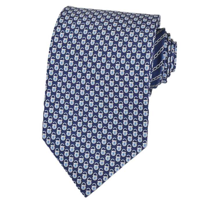 Ferragamo tie FERRAGAMO 350358-001 Navy Fall/Winter 2020 [SALE] 