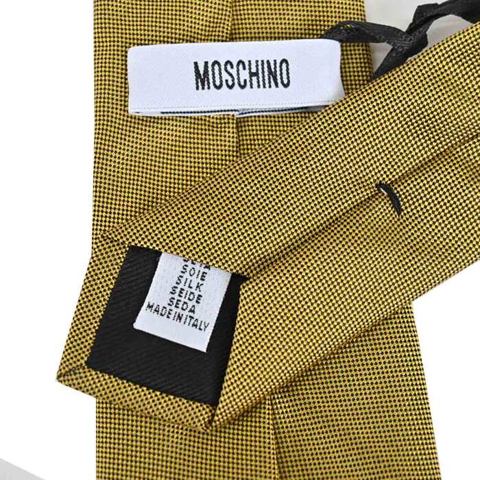 モスキーノ MOSCHINO ネクタイ M5180 55001-9 イエロー メンズ  就職祝い 誕生日 ギフト プレゼント