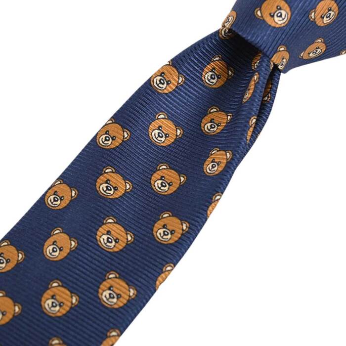 Moschino Tie 7.5cm MOSCHINO M5260 55050-4 Navy Fall/Winter 2020 [SALE] 