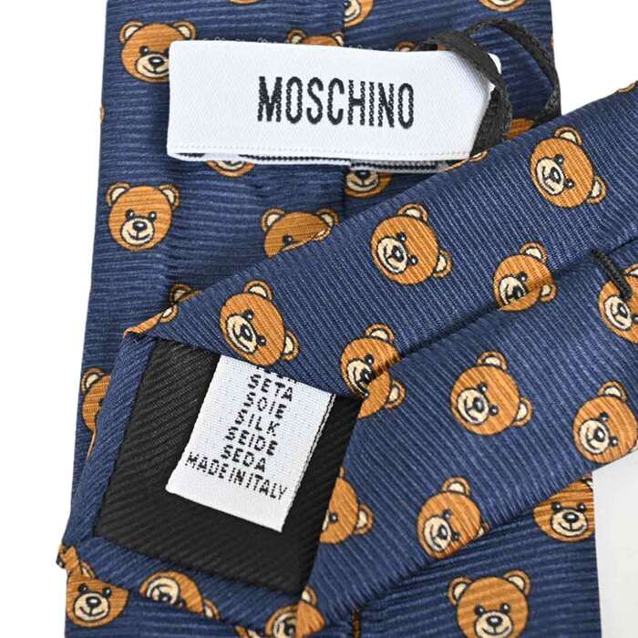 モスキーノ MOSCHINO ネクタイ M5260 55050-4 ネイビー メンズ  就職祝い 誕生日 ギフト プレゼント