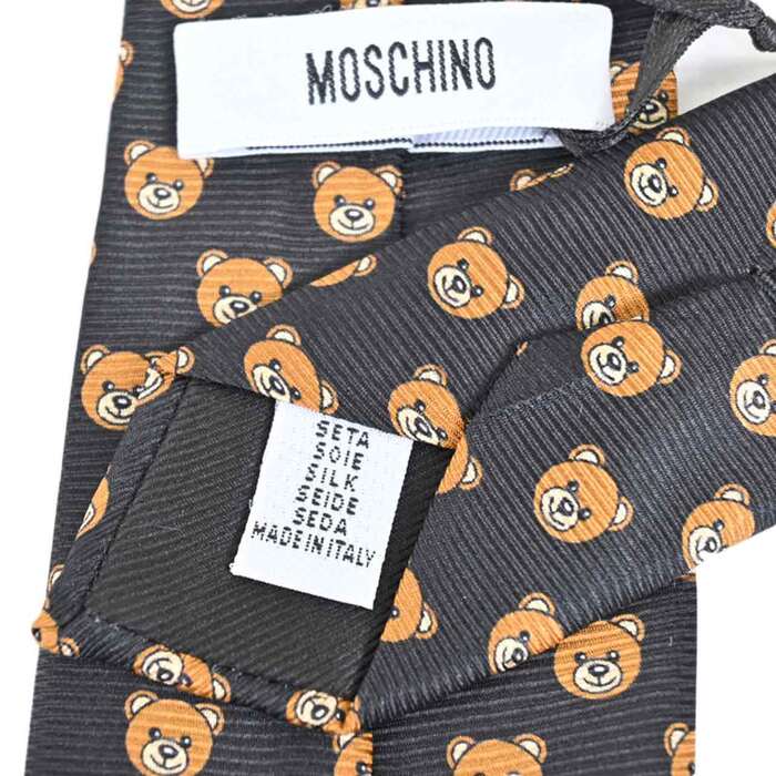 モスキーノ MOSCHINO ネクタイ M5260 55050-6 ブラック メンズ  就職祝い 誕生日 ギフト プレゼント