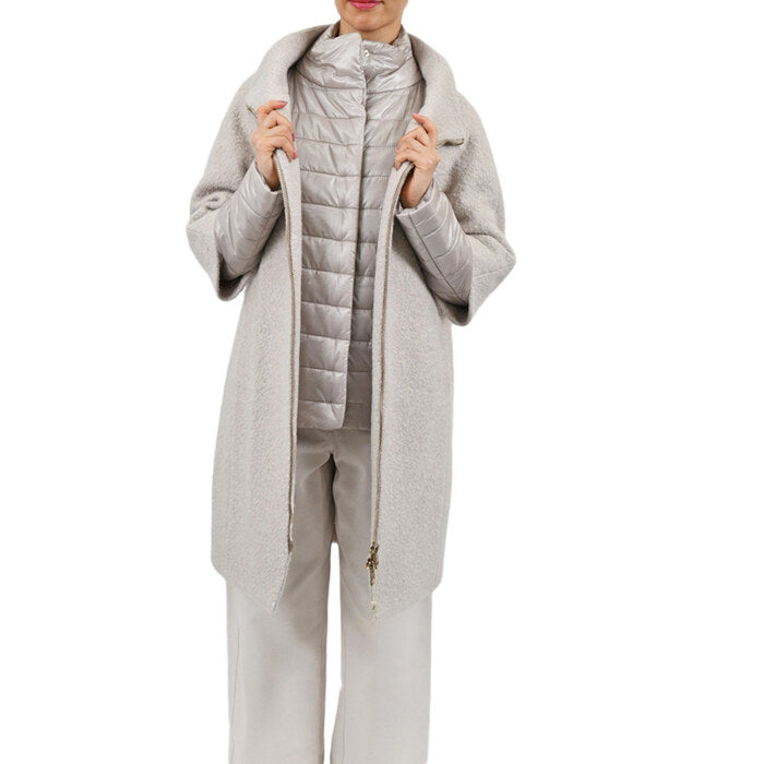 HERNO Wool Blend Coat HERNO CA0377D 33159 1985 Ivory Women's 2020-2021 Autumn/Winter 