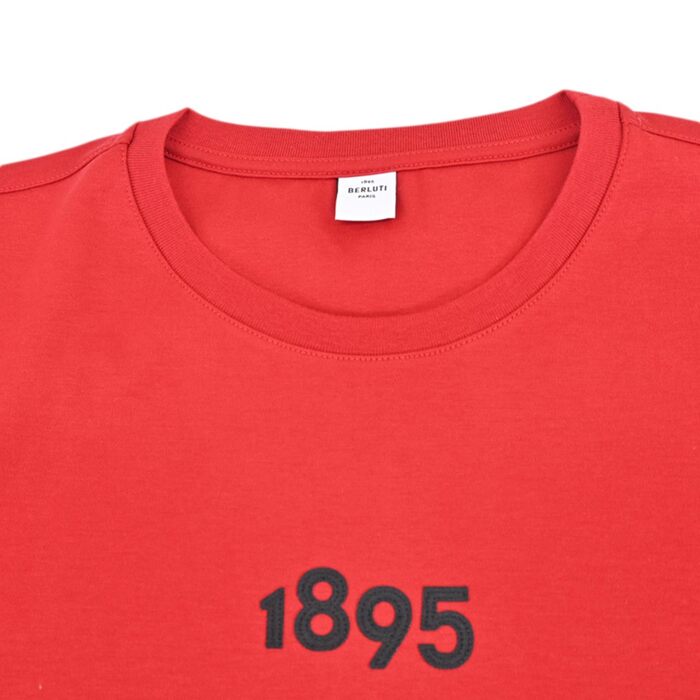 Berluti Cotton Logo T-Shirt BERLUTI JRS50 JAEK R12 Red Spring 2021 Men's