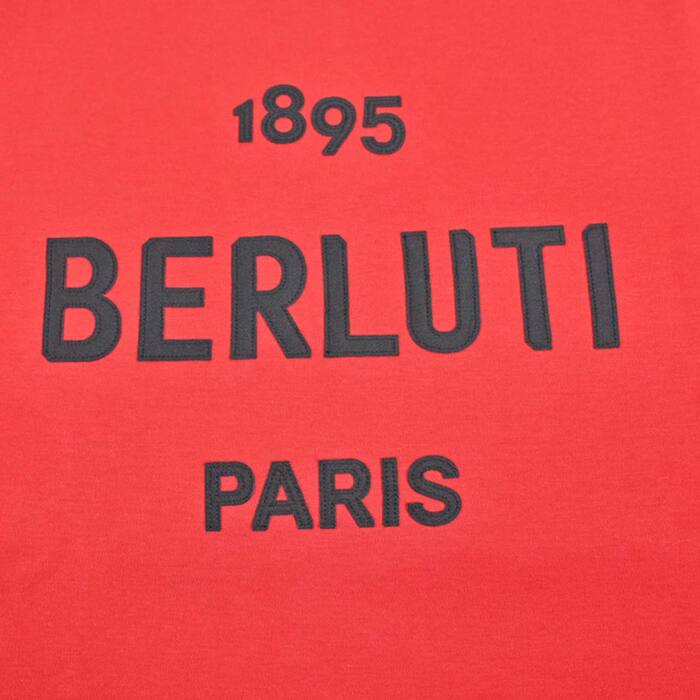 Berluti Cotton Logo T-Shirt BERLUTI JRS50 JAEK R12 Red Spring 2021 Men's