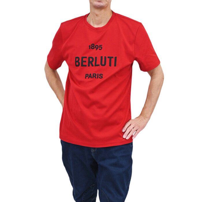 Berluti Cotton Logo T-Shirt BERLUTI JRS50 JAEK R12 Red Spring 2021 Men's