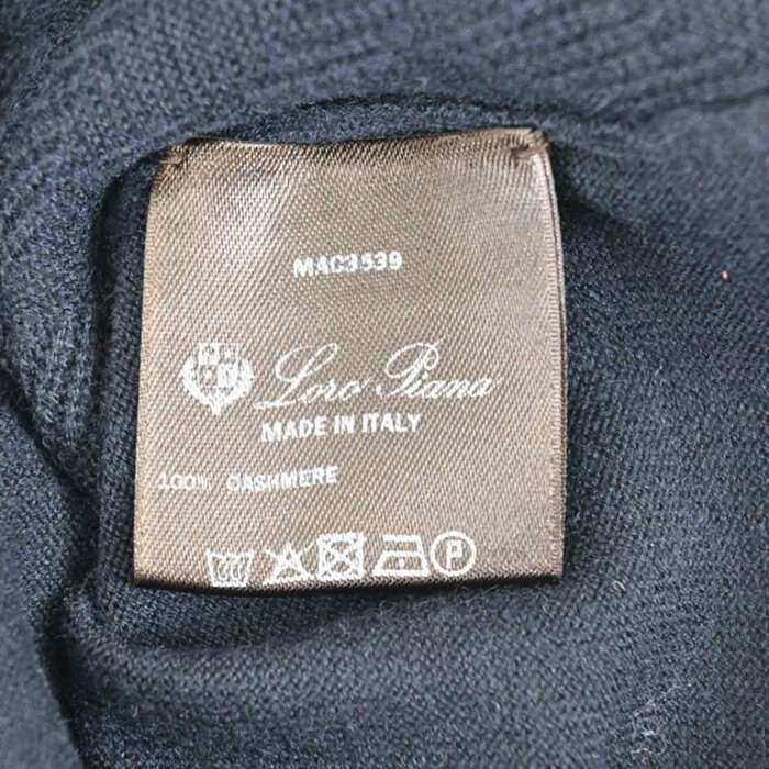 LOROPIANA 羊絨長袖 V 領毛衣 LOROPIANA FAI2392 海軍藍男式