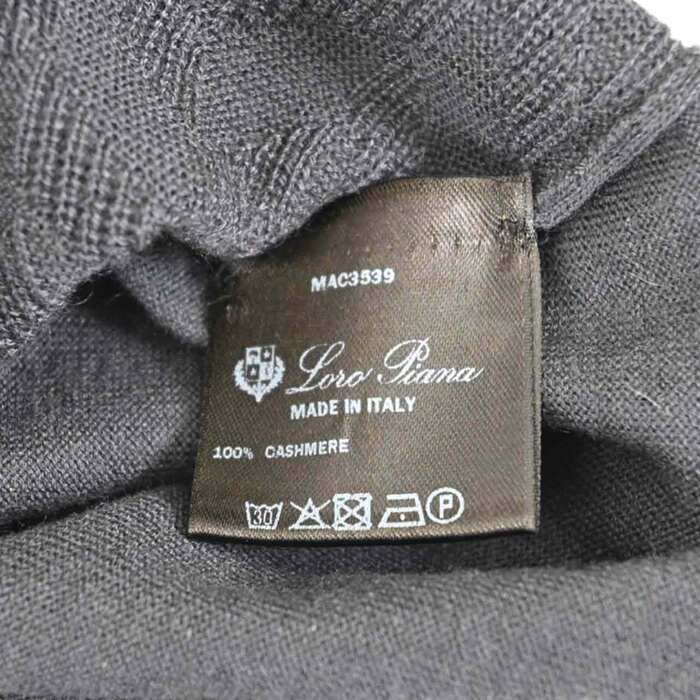 LOROPIANA 羊絨長袖 V 領毛衣 LOROPIANA FAI2392 灰色男式