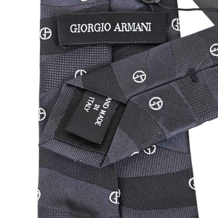 ジョルジオ アルマーニ GIORGIO ARMANI ネクタイ 1P907 00020 ブラック メンズ  就職祝い 誕生日 ギフト プレゼント