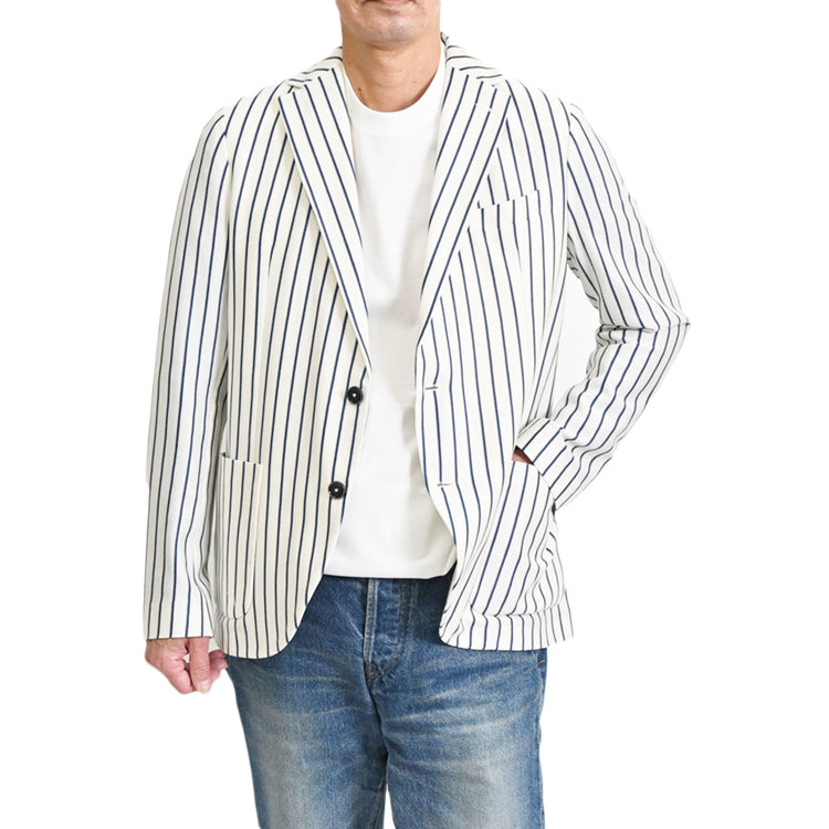 CIRCOLO 1901 CN 3098 GIACCA REVER 8 GALLES Cotton 2-Button Jacket, White, Spring/Summer 2021 