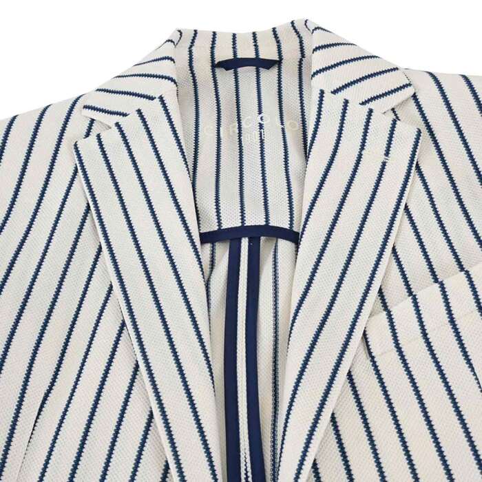 CIRCOLO 1901 CN 3098 GIACCA REVER 8 GALLES Cotton 2-Button Jacket, White, Spring/Summer 2021 