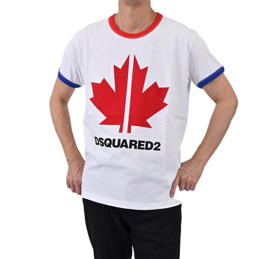 Dsquared 短袖 T 卹 DSQUARED2 S74GD0695 S22507 T 卹 VERY VERY DAN FIT Stampa 白色