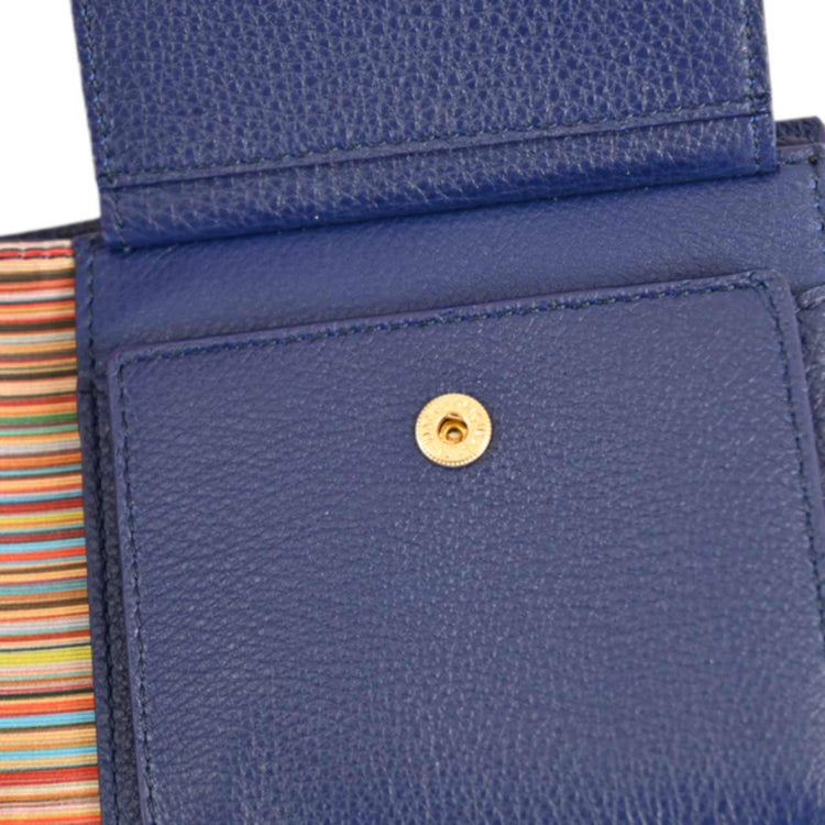 Paul Smith Multi-stripe Bi-fold Wallet with Coin Purse PAUL SMITH M1A 4833 FMULTR 46 Blue 