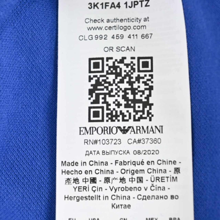 EMPORIO ARMANI Polo Shirt 3K1FA4 1JPTZ09C6 09C6 Blue 