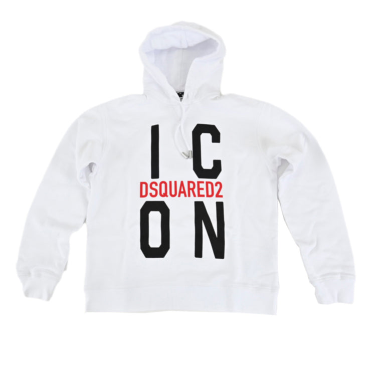 ディースクエアード DSQUARED2 パーカー S80GU0038 S25042100 Icon Hooded Sweatshirt 100 ホワイト レディース 【ラスト1点 Sサイズ】