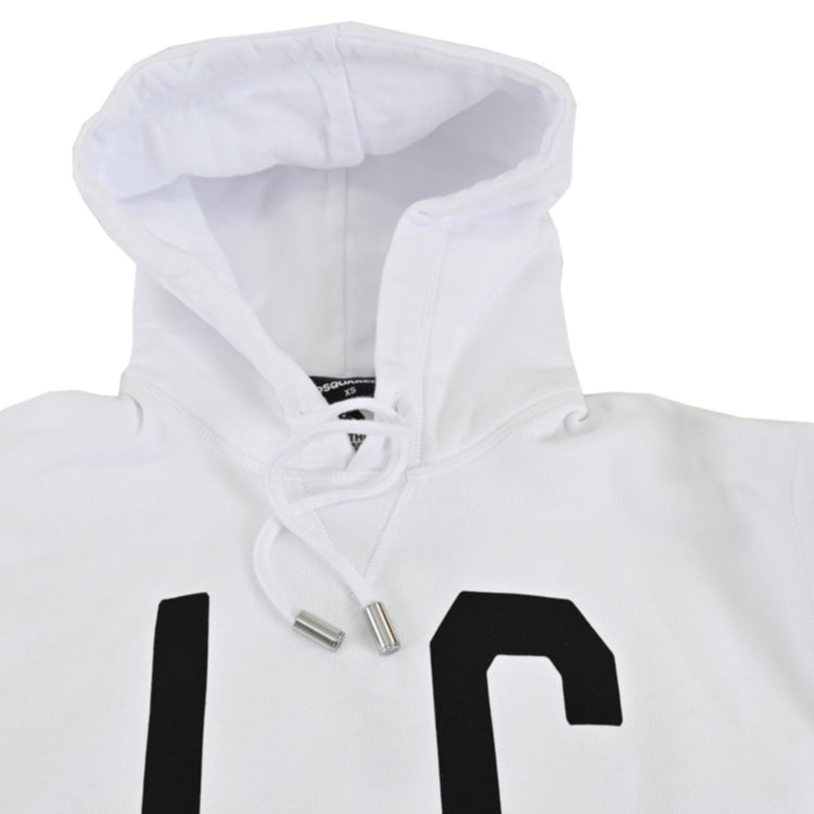 ディースクエアード DSQUARED2 パーカー S80GU0038 S25042100 Icon Hooded Sweatshirt 100 ホワイト レディース 【ラスト1点 Sサイズ】